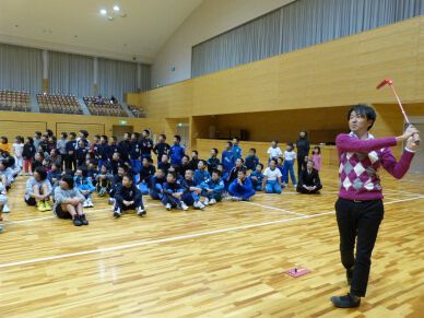 岩手県宮古地区スポーツ少年団でのスナッグゴルフ体験会を実施(11月23日)