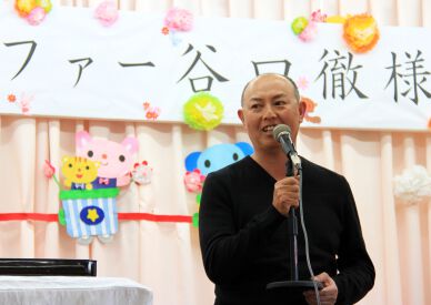 谷口徹が地元奈良県の福祉施設を訪問(4月4日)