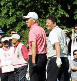 大会実行委員長のレジェンドはヘトヘト･･･（ザ・レジェンド・チャリティプロアマ初日）
