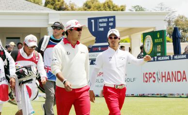 初日は1オーバー、10位タイの滑り出し(ISPSハンダ ワールドカップ)