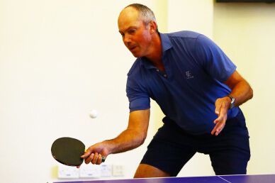 Rio's Bronze Medalists enjoys playing table tennis after a fairly good round of 68