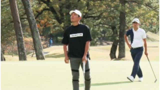 Hosting professional Azuma Yano cries out loud for mercy on his putting finished 2 shots behind the