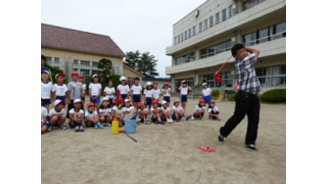 山元町立坂元小学校・中浜小学校が合同でスナッグゴルフ実技講習会を実施（7月13日）