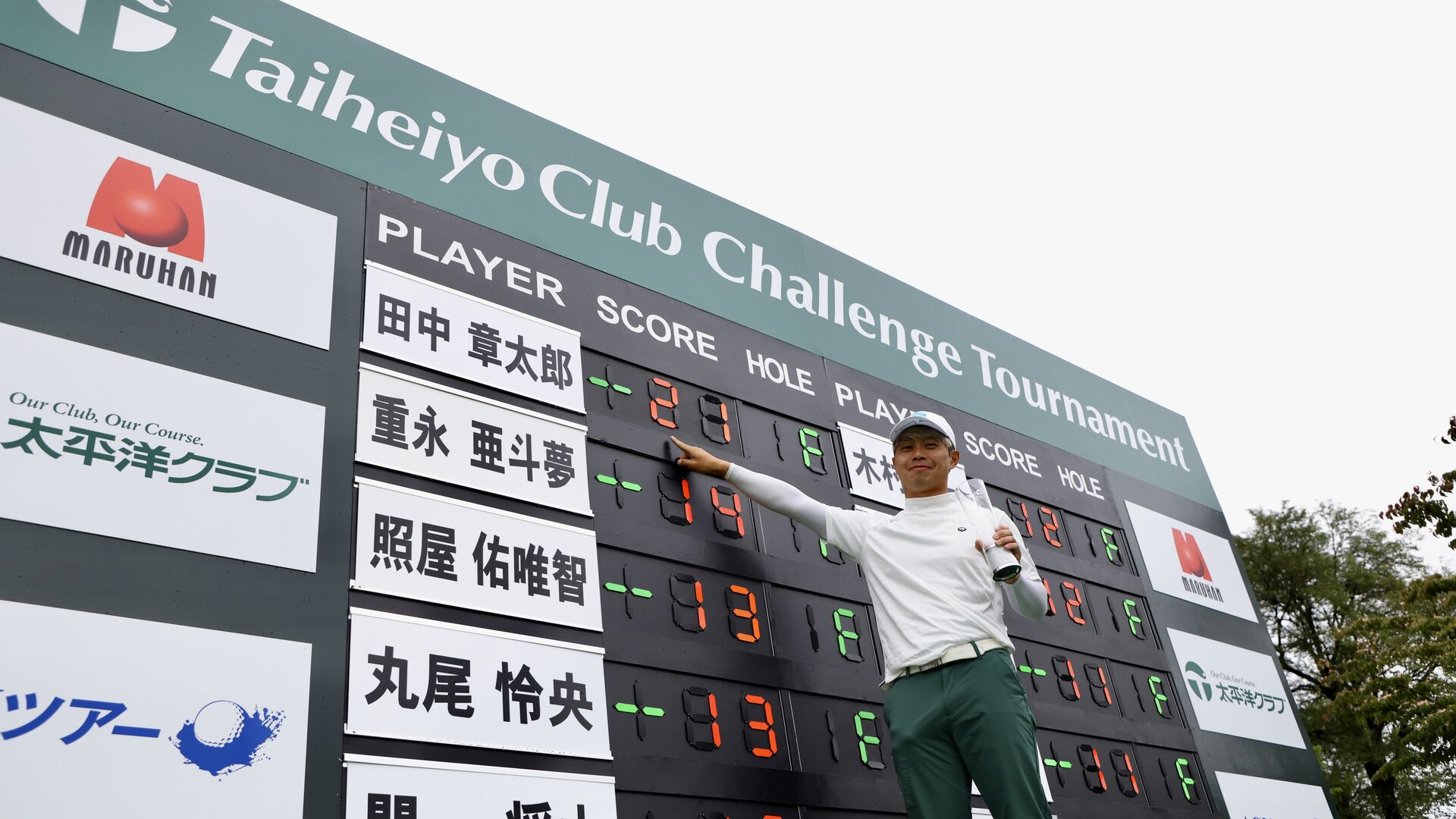 田中章太郎が雨の中の決戦を制し初優勝！2位以下に７打差の圧勝