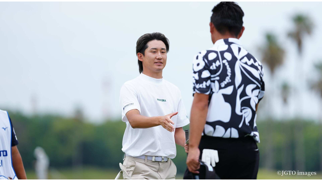 同組の池田勇太に励まされ。芹澤慈眼が2位でV争い