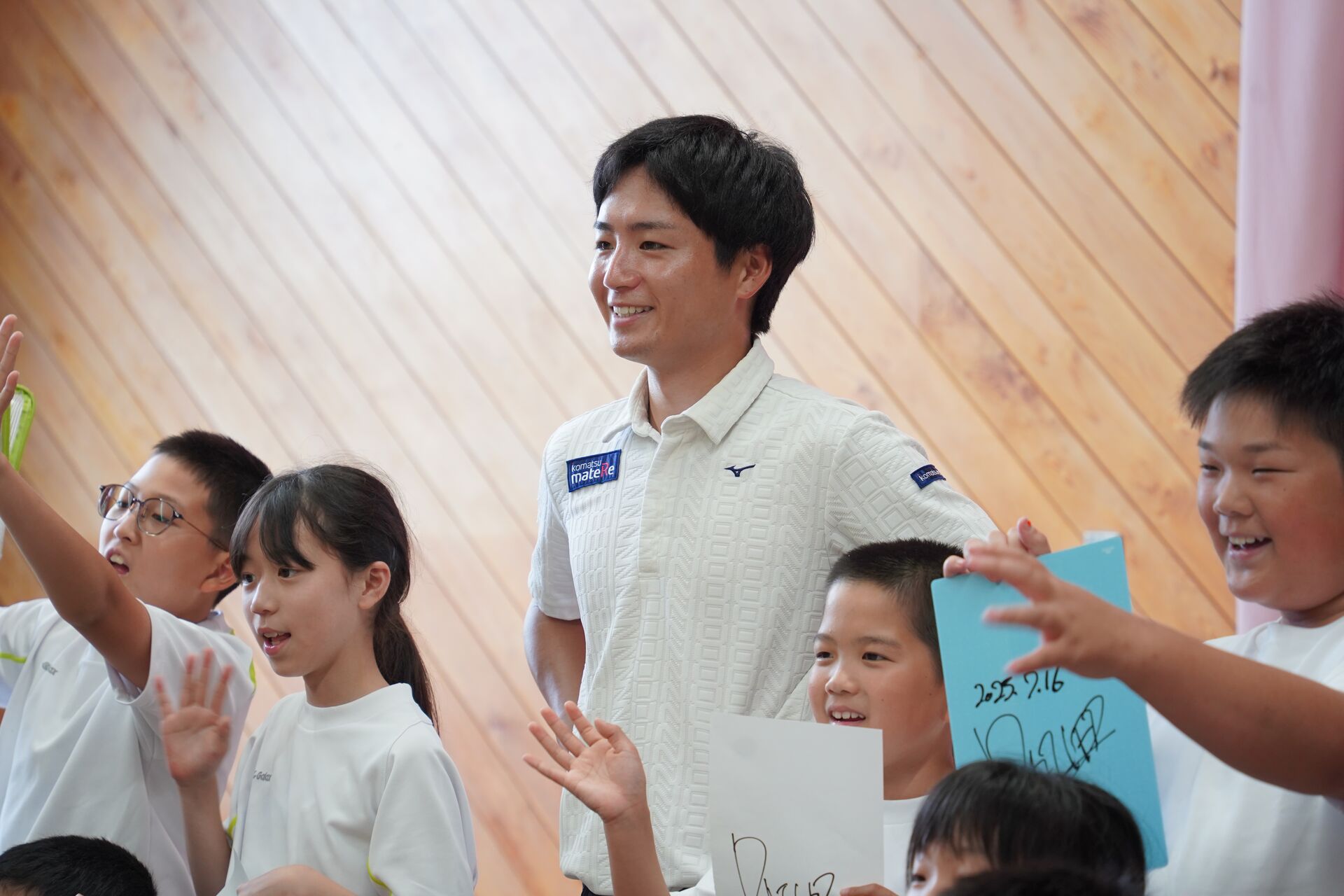 作田大地が地元・石川県の小学校でゴルフ伝道活動