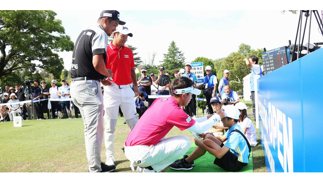 満員御礼キッズエリア⛳プロのご子息もご観戦