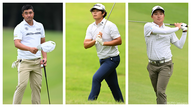 首位に3人。V副賞「コーワ商品一式」を狙う小斉平と下家、吉田は新婚初Vにも意欲