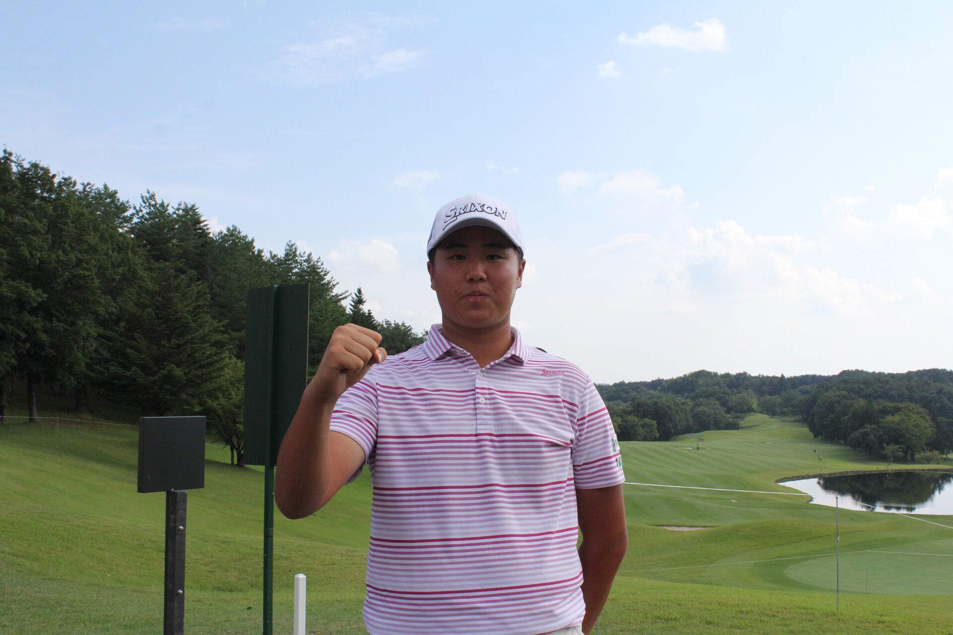 2年前よりもドライバーの飛距離が15ヤードアップした松山茉生さんは ローアマと優勝のダブルタイトル獲得が目標