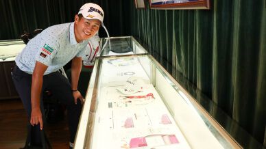 Honoring Olympian Rikuya Hoshino, Biwako CC places Olympic memorabilia gallery for the spectators
